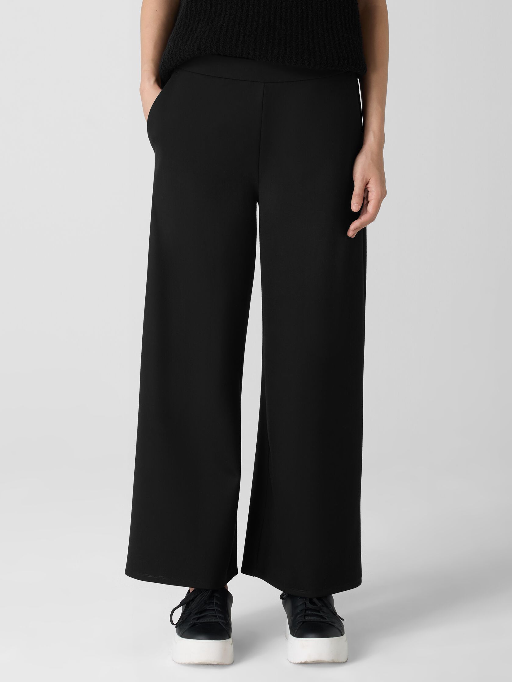 Lightweight Ponte Wide-Leg Pant