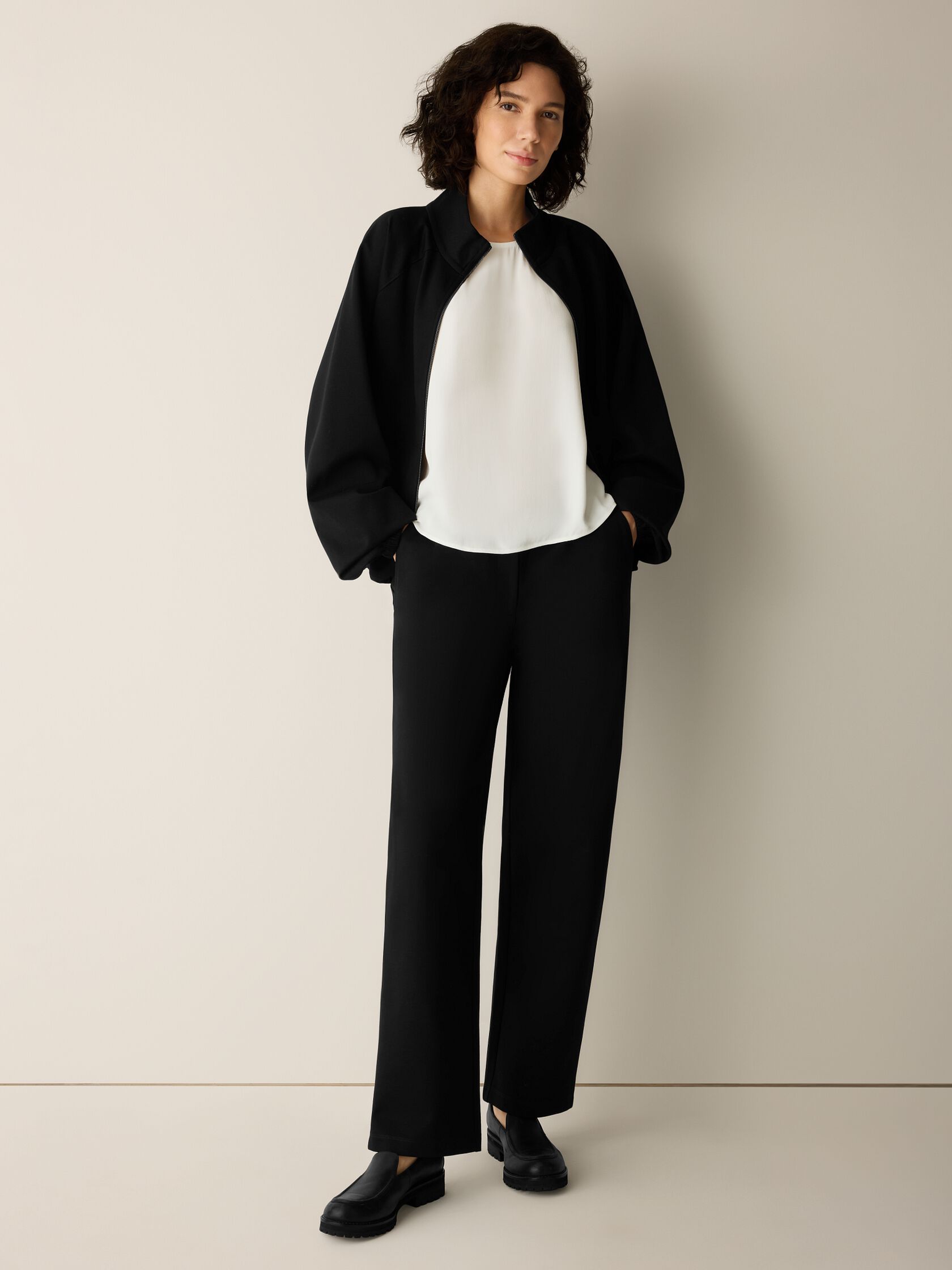Washable Flex Ponte Straight Trouser Pant