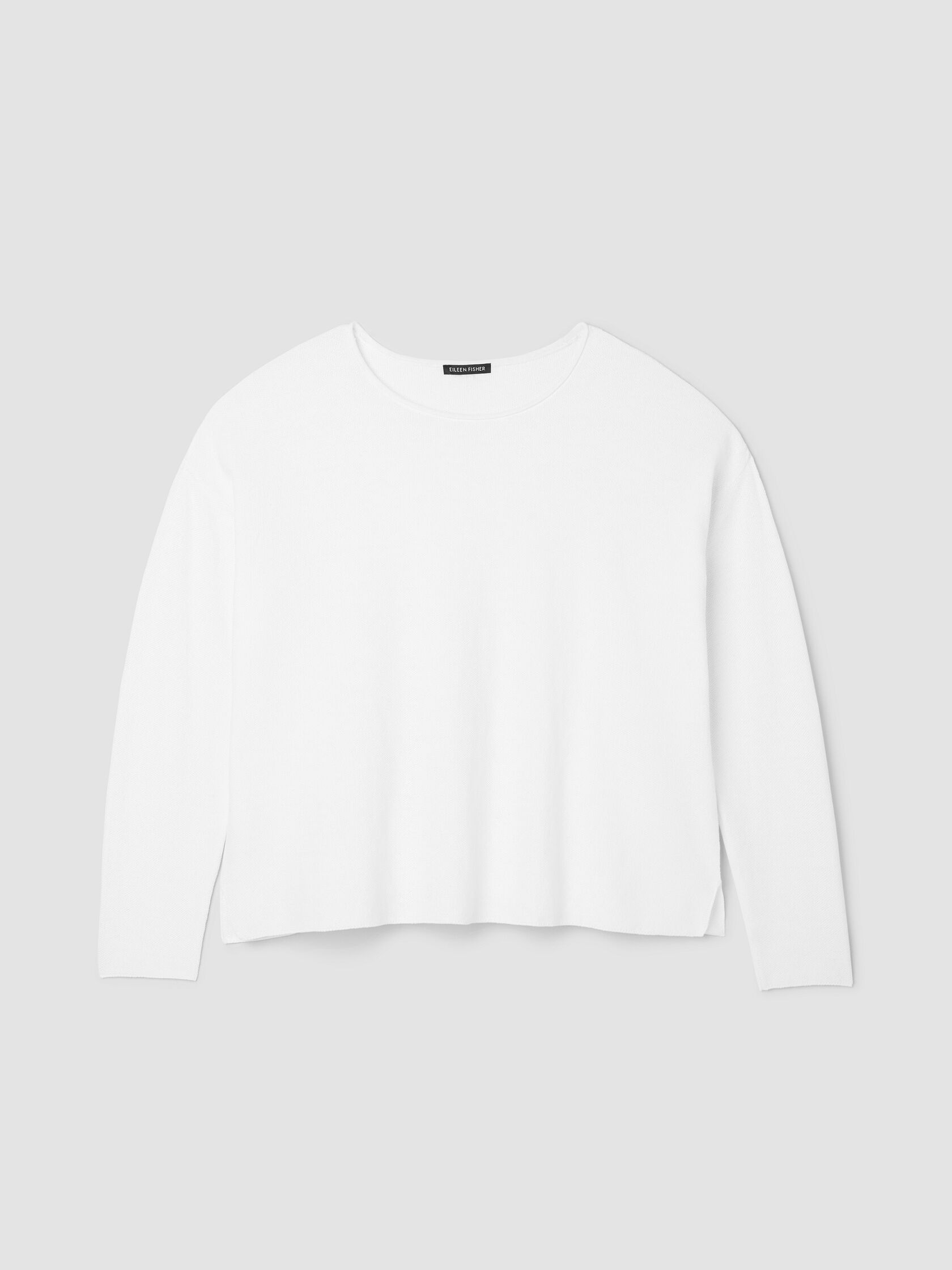 Organic Linen Cotton Jewel Neck Box-Top