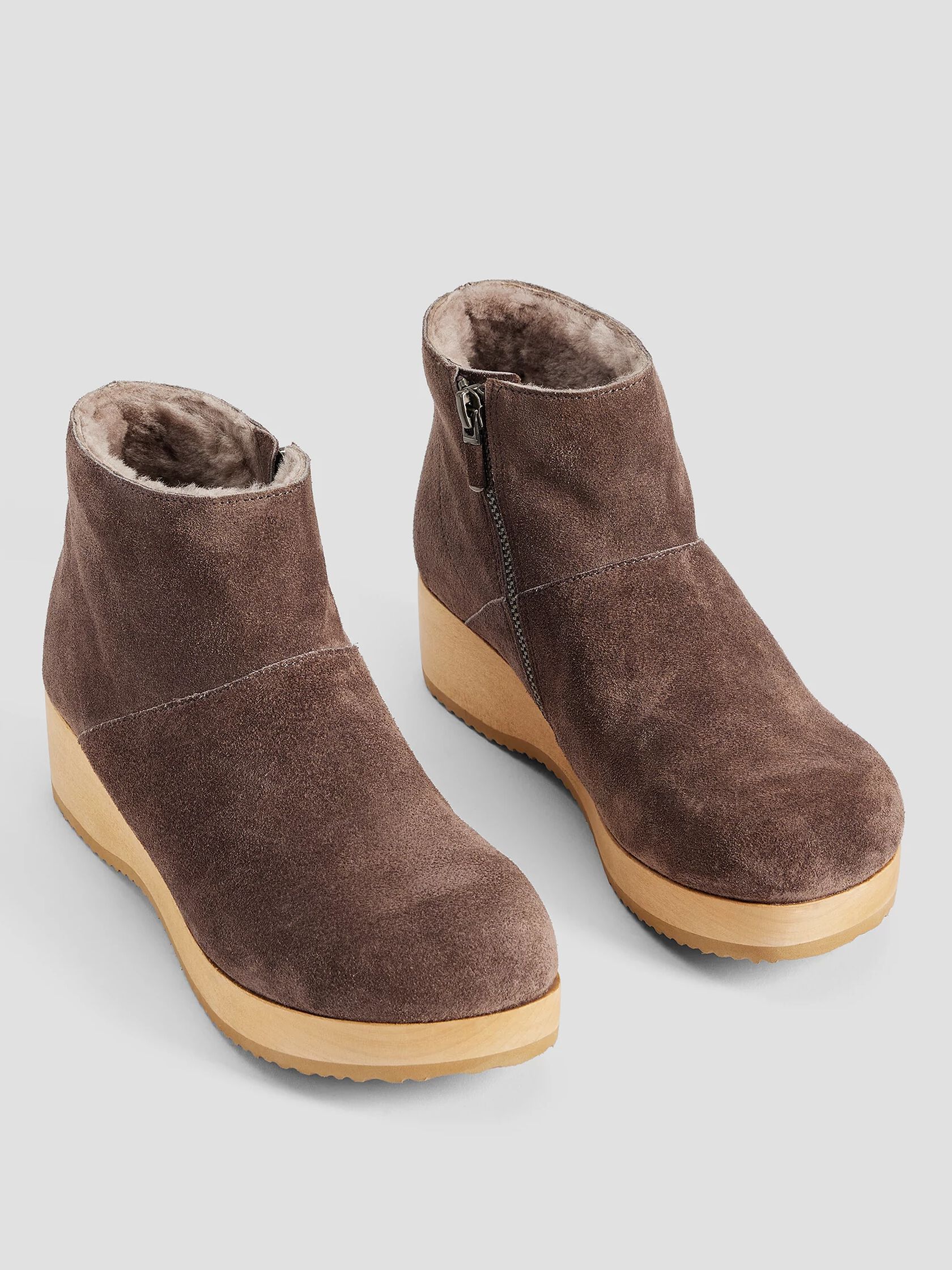 Warm Suede Clog Bootie