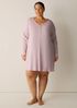 Organic Cotton Rib V-Neck Sleep Dress