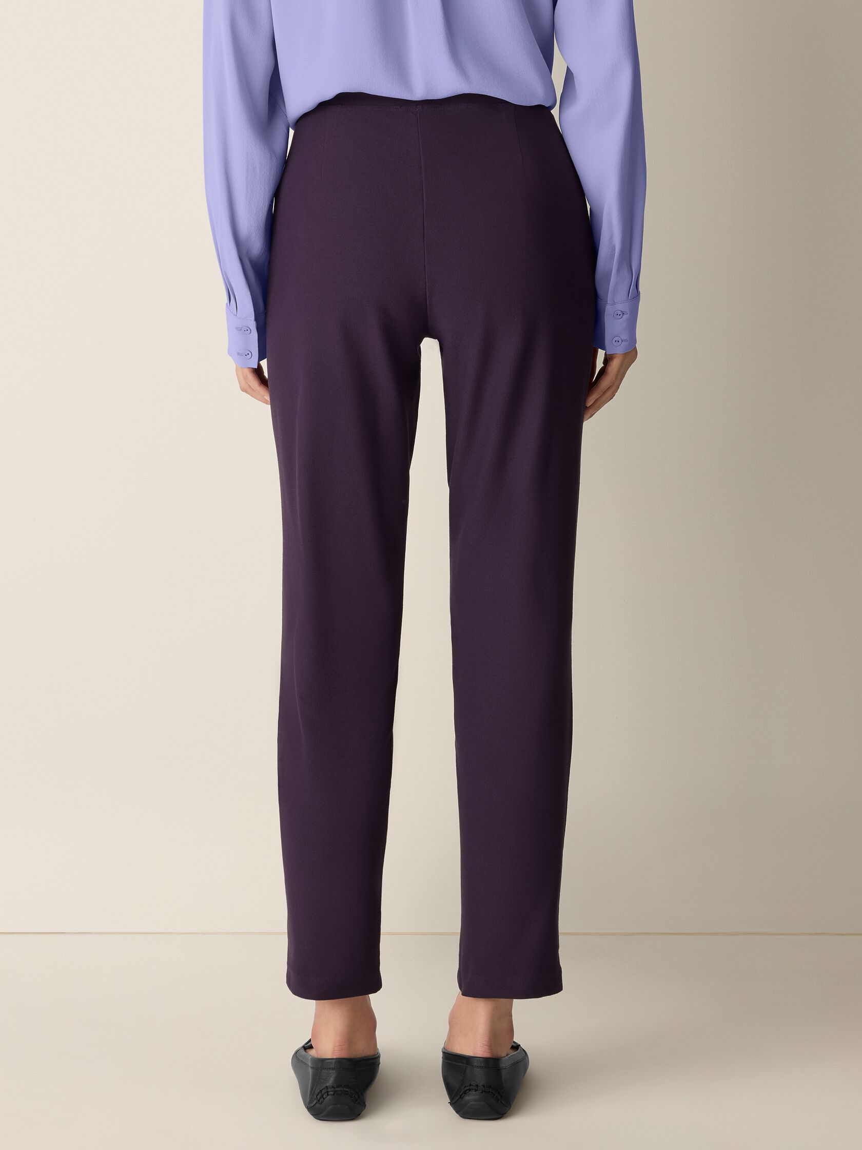 Washable Stretch Crepe Slim Pant