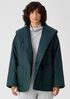 Eggshell Recycled Nylon Hooded Coat