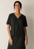 Ribbed Knit V-Neck Top
