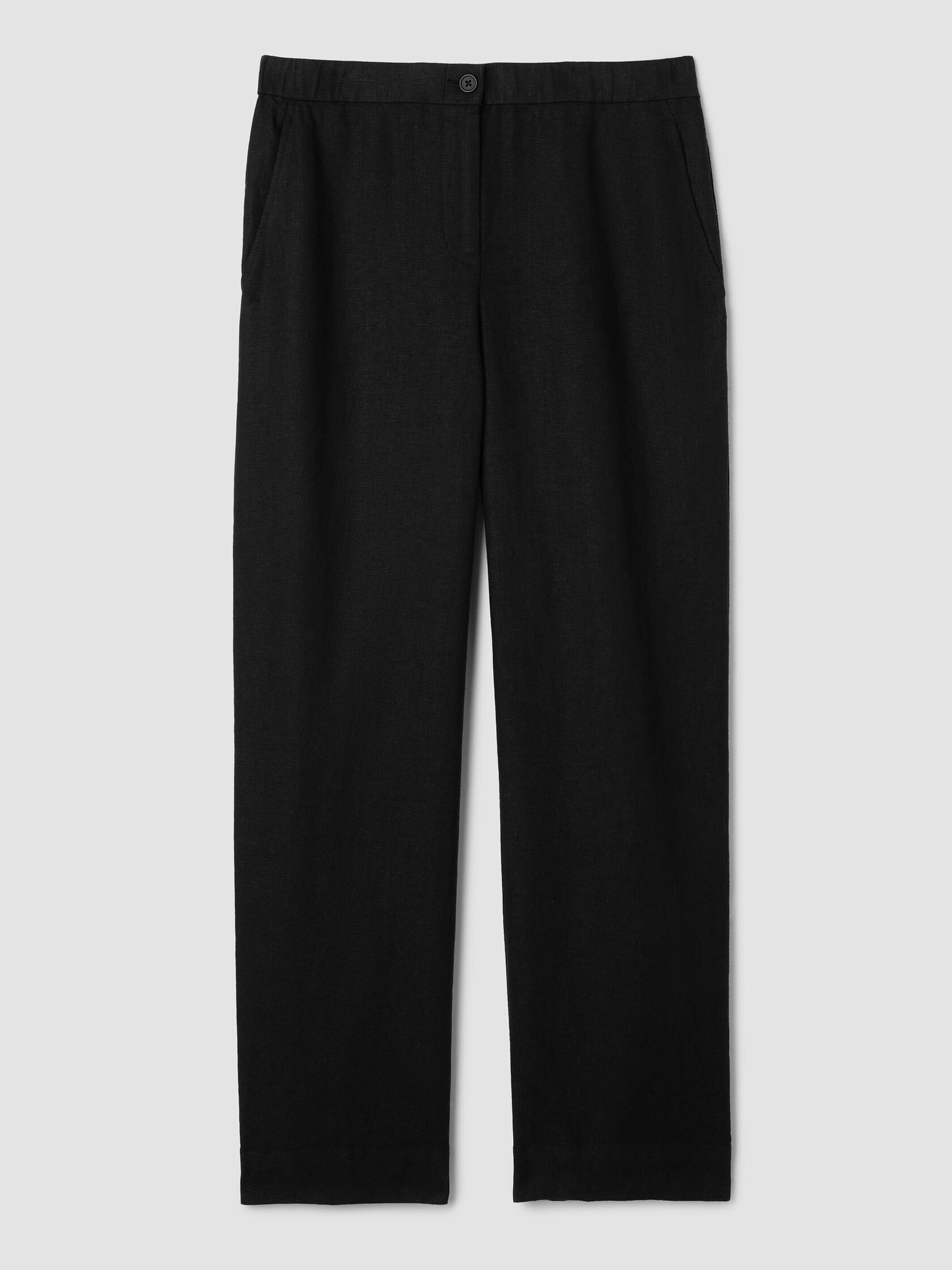 Heavy Organic Linen Full-Length Straight Trouser