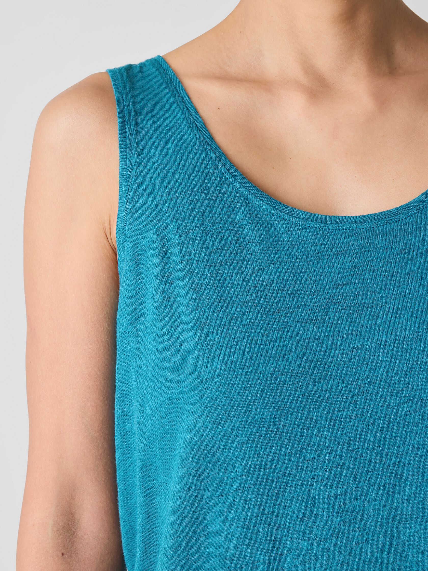 Organic Linen Jersey Scoop Neck Tank