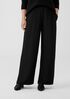 Silk Double Crepe Wide-Leg Pant