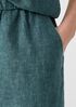 Washed Organic Linen Delave Wide-Leg Pant