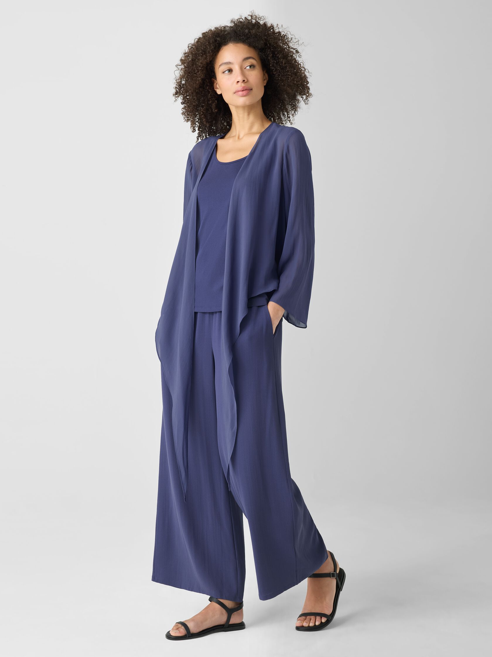 Stretch Silk Jersey Scoop Neck Tank