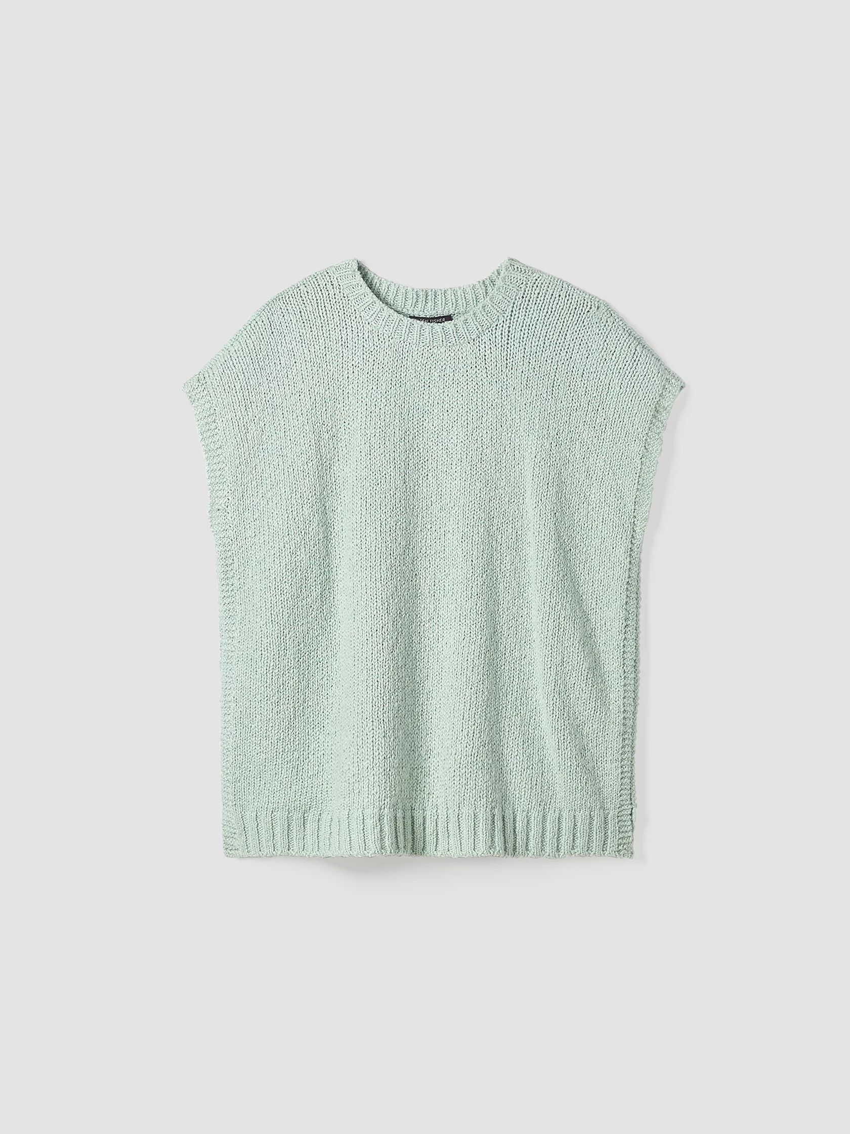 Peruvian Organic Cotton Crimp Crew Neck Top