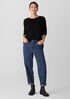 Cotton Stretch Denim Lantern Jean