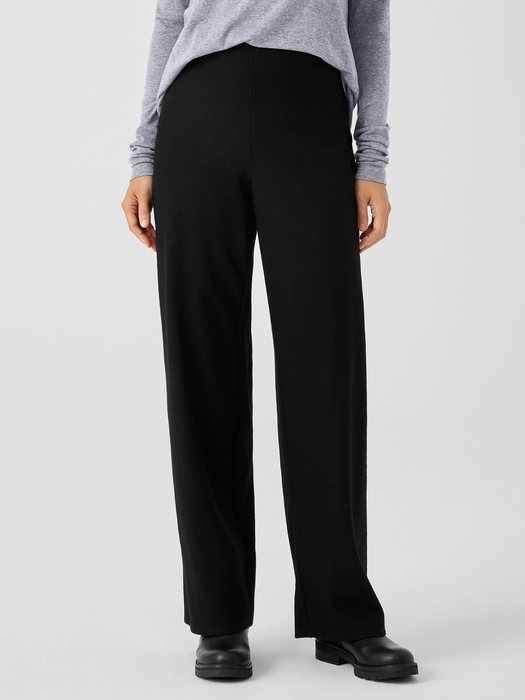 Boiled Wool Jersey Straight Pant