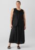 Crushed Silk Flared Skirt