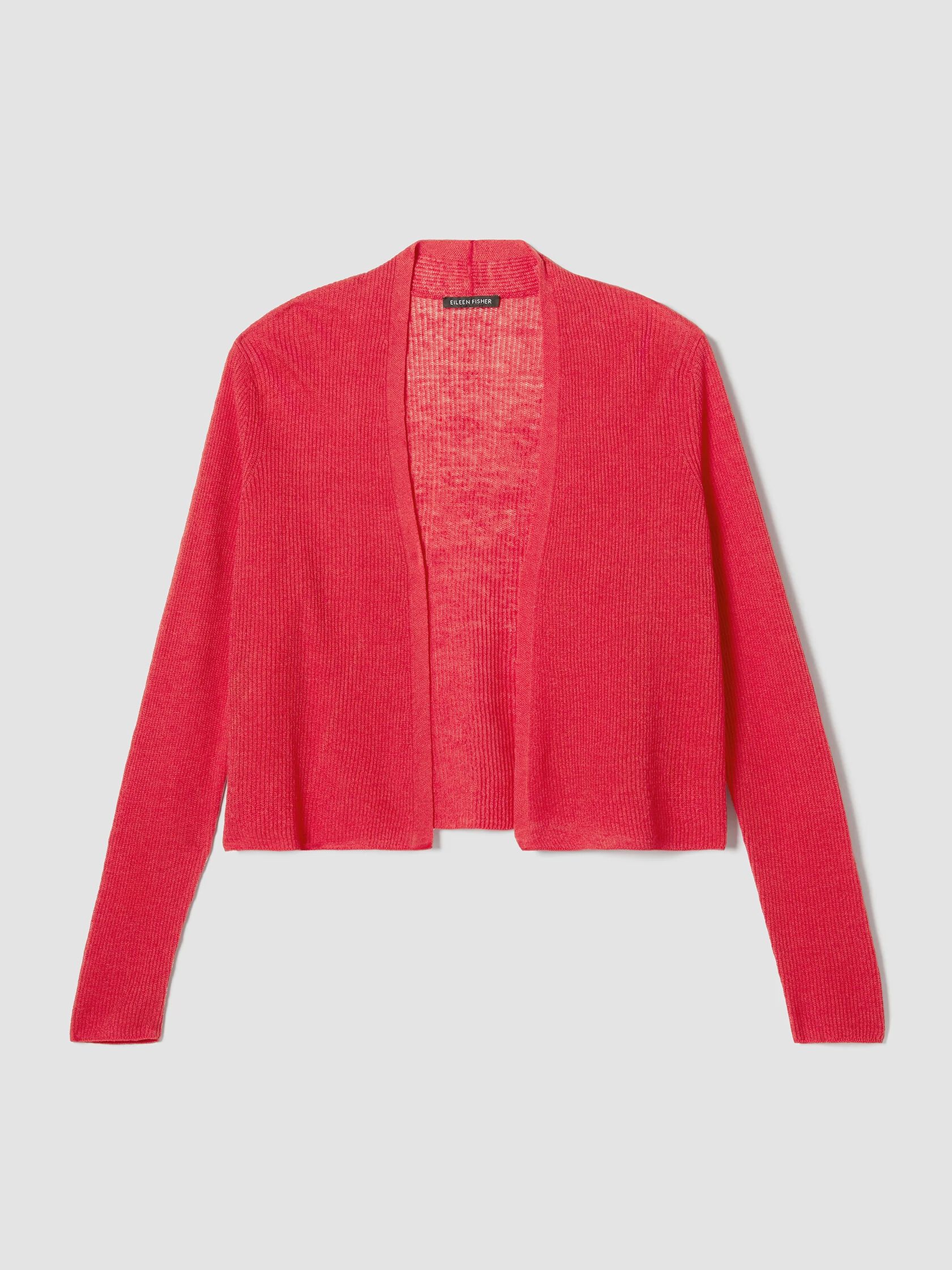 Organic Linen Cotton Airy Tuck Cropped Cardigan