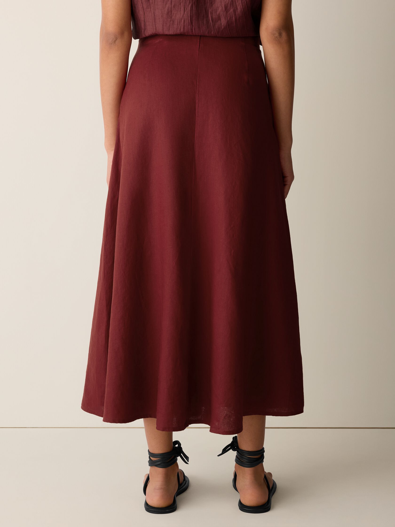 Organic Linen Half-Circle Skirt