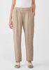 Puckered Organic Linen Tapered Pant