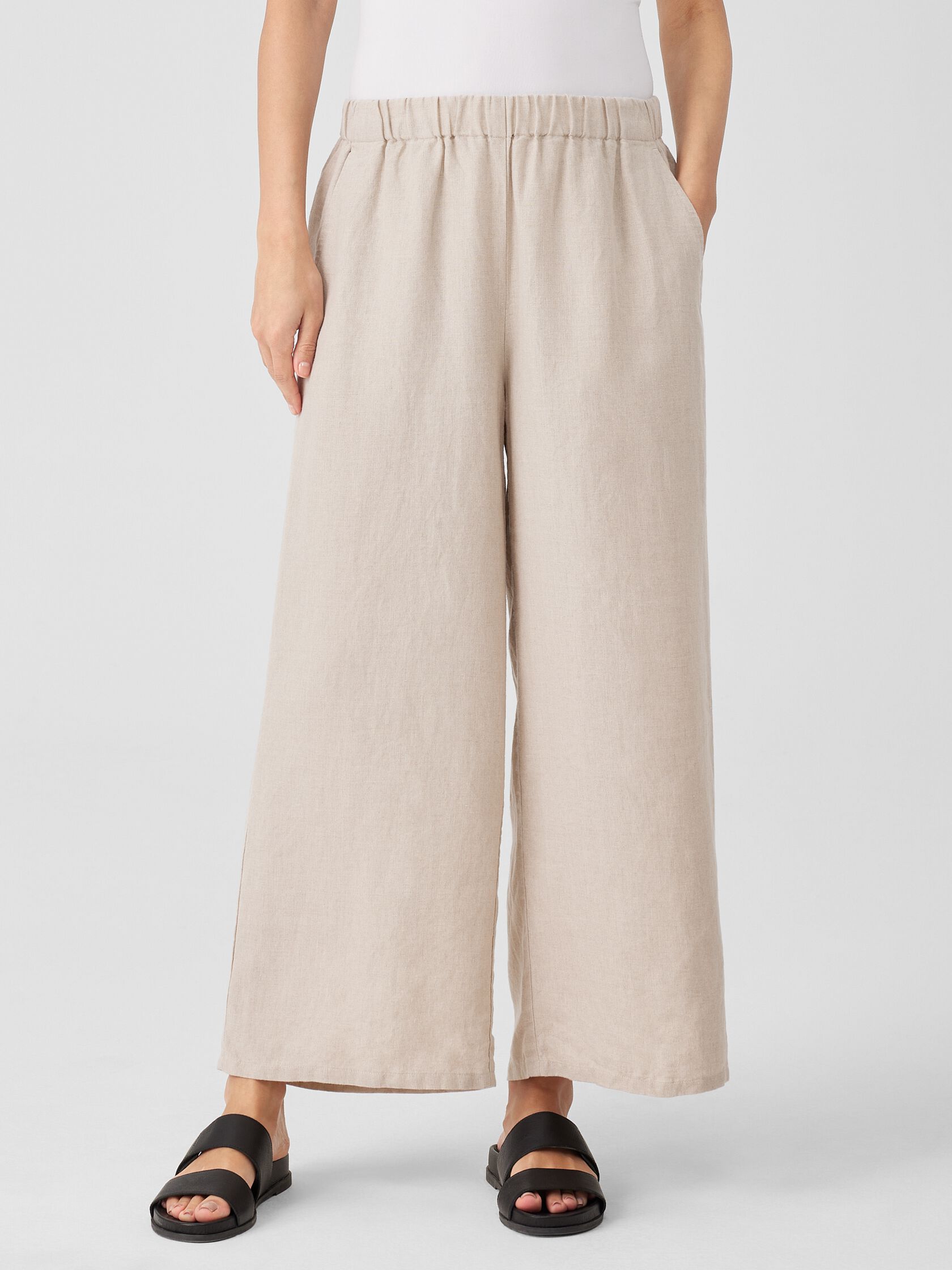 Organic Linen Wide-Leg Pant