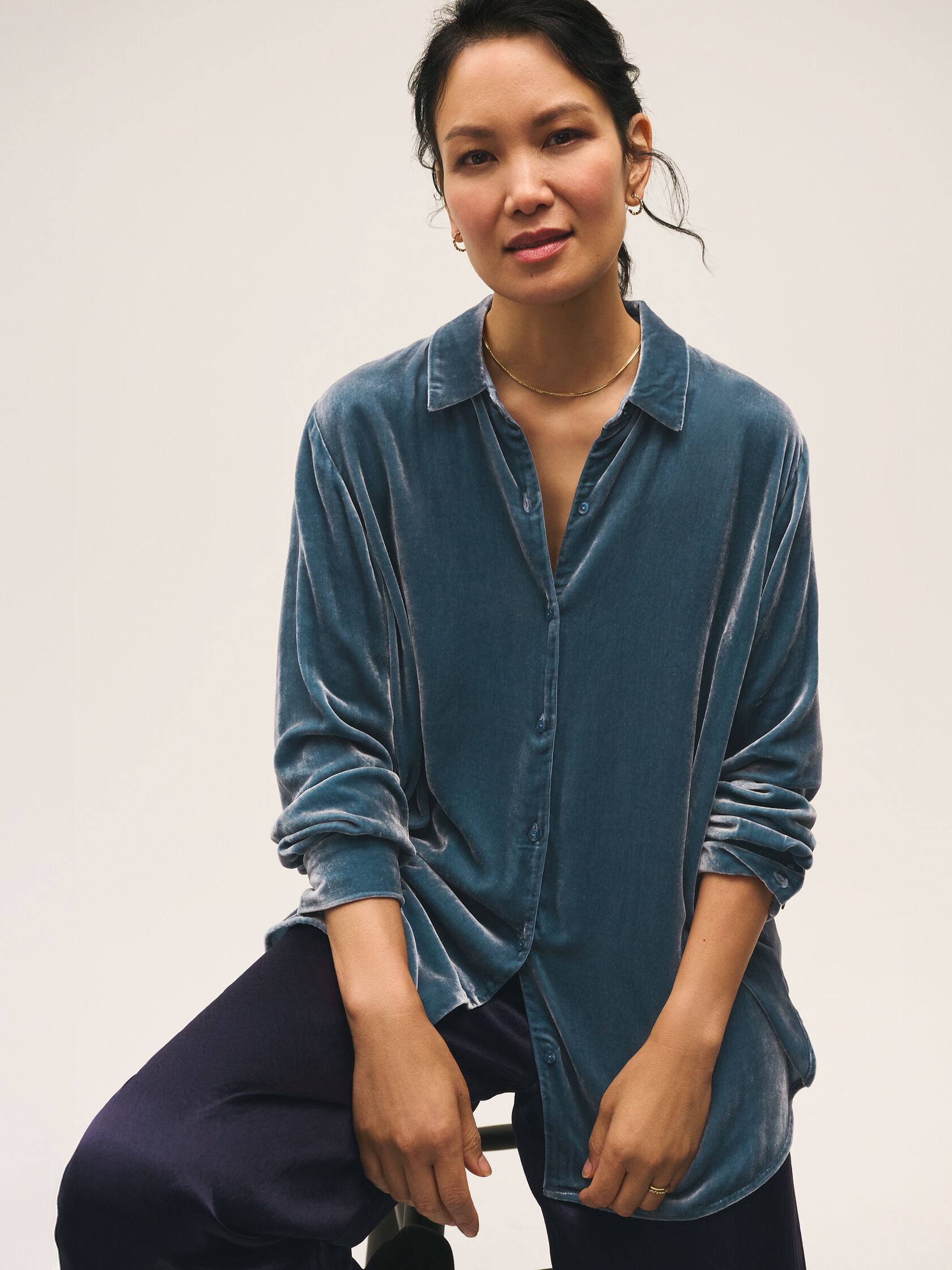 Velvet Classic Collar Shirt