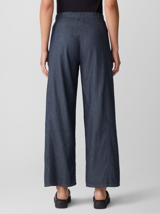 Airy Organic Cotton Twill Wide-Leg Pant