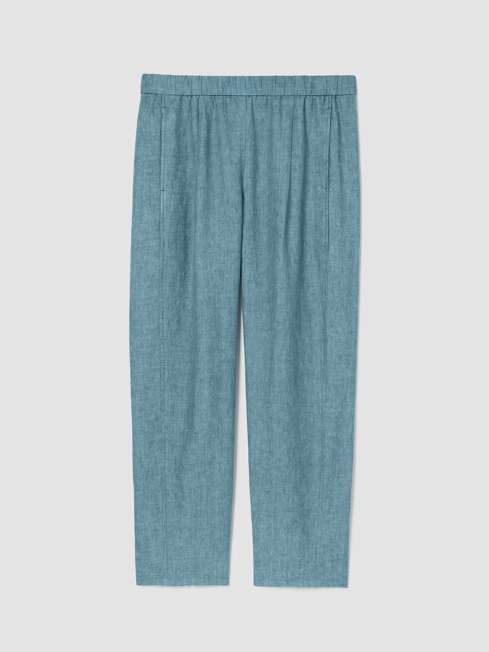 Washed Organic Linen Délavé Lantern Pant