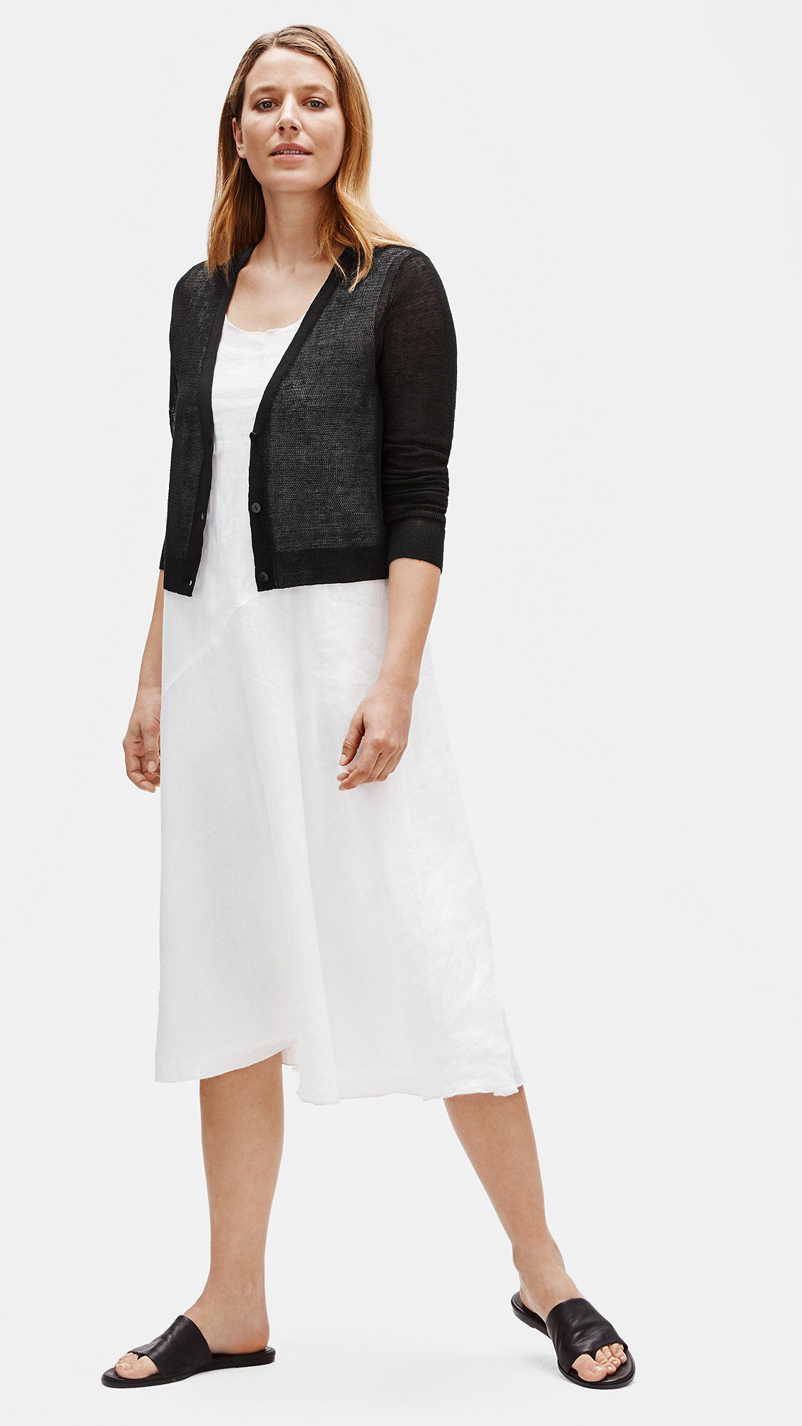 Eileen fisher cropped best sale cardigan
