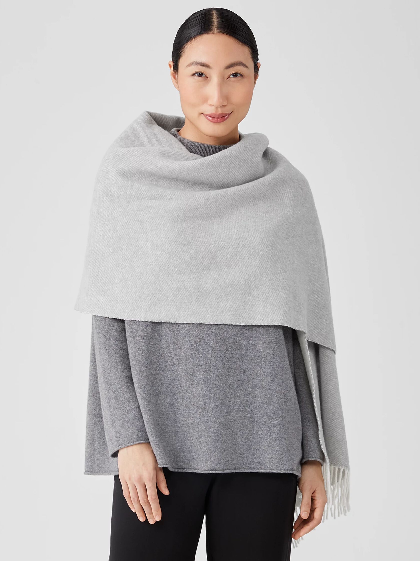 Brushed Recycled Cotton Cashmere Scarf