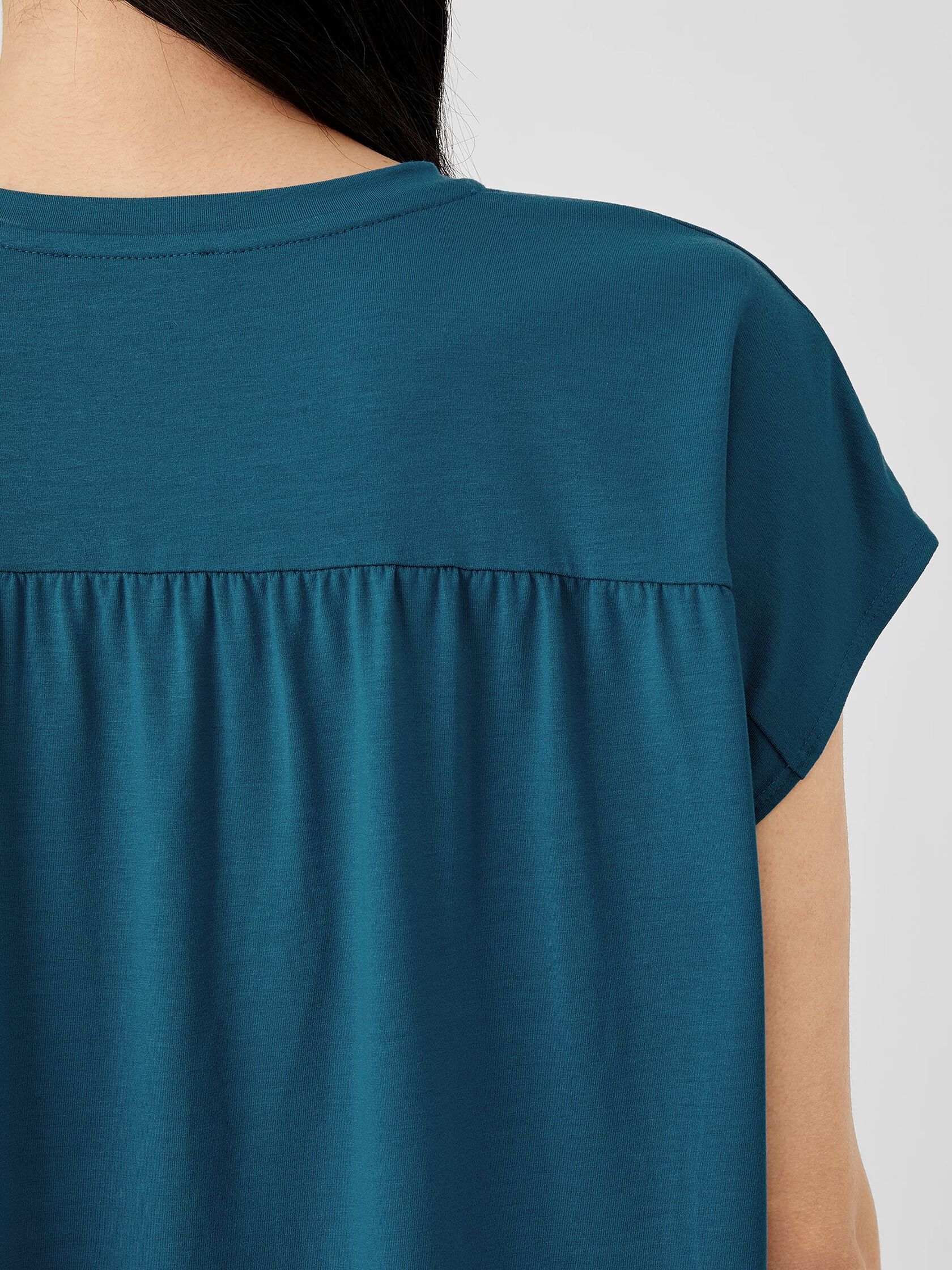 Fine Jersey Shirred-Back Top