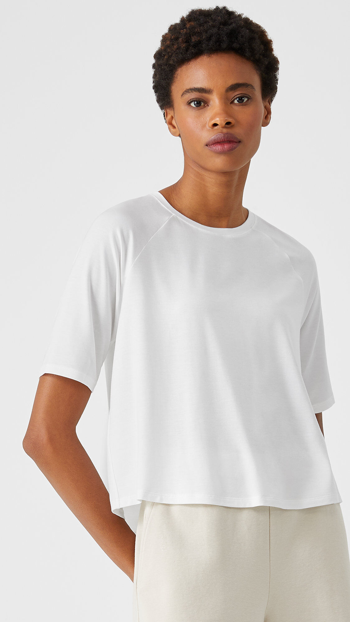 Fine Jersey Crew Neck Top