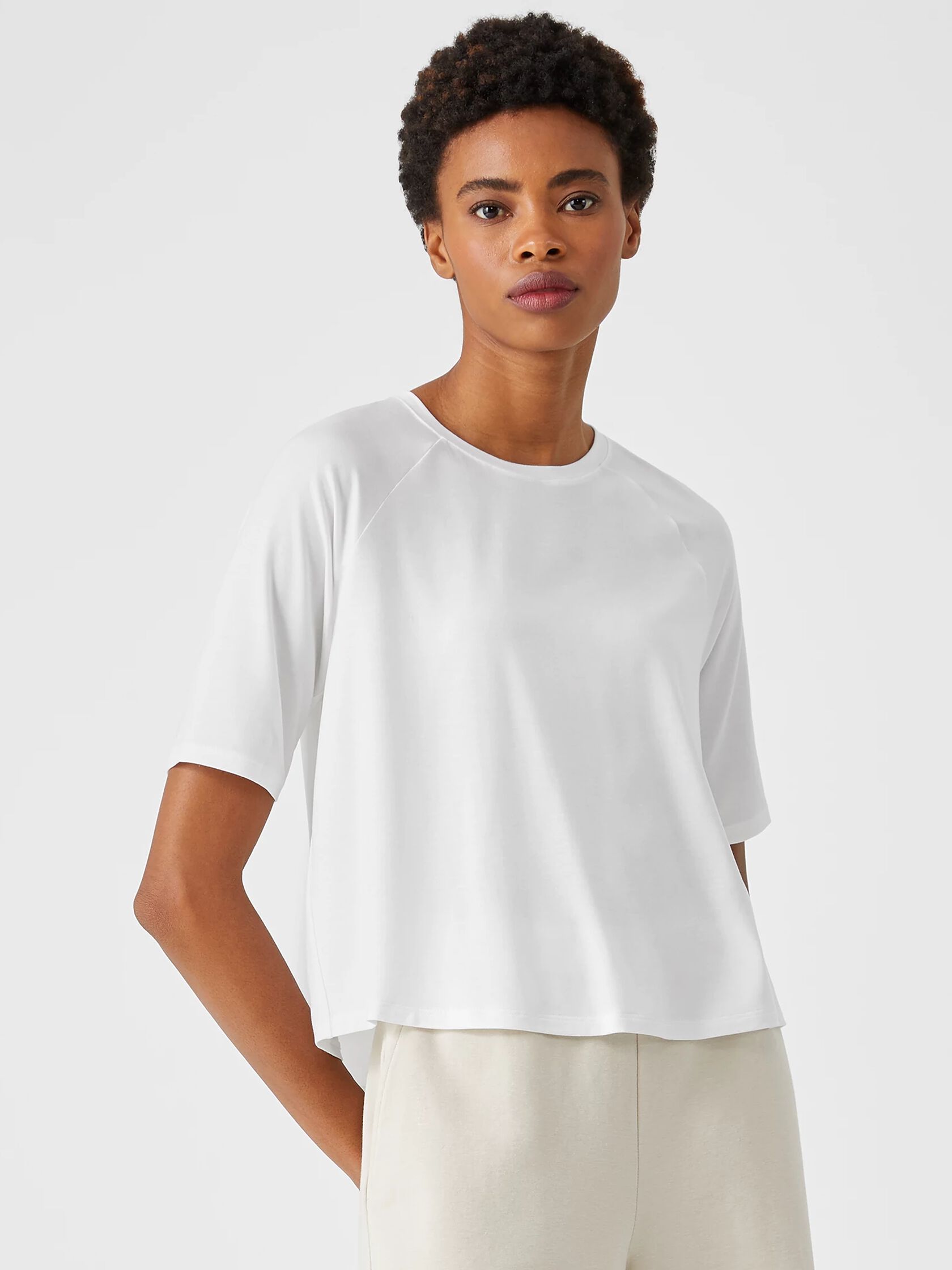 Fine Jersey Crew Neck Top