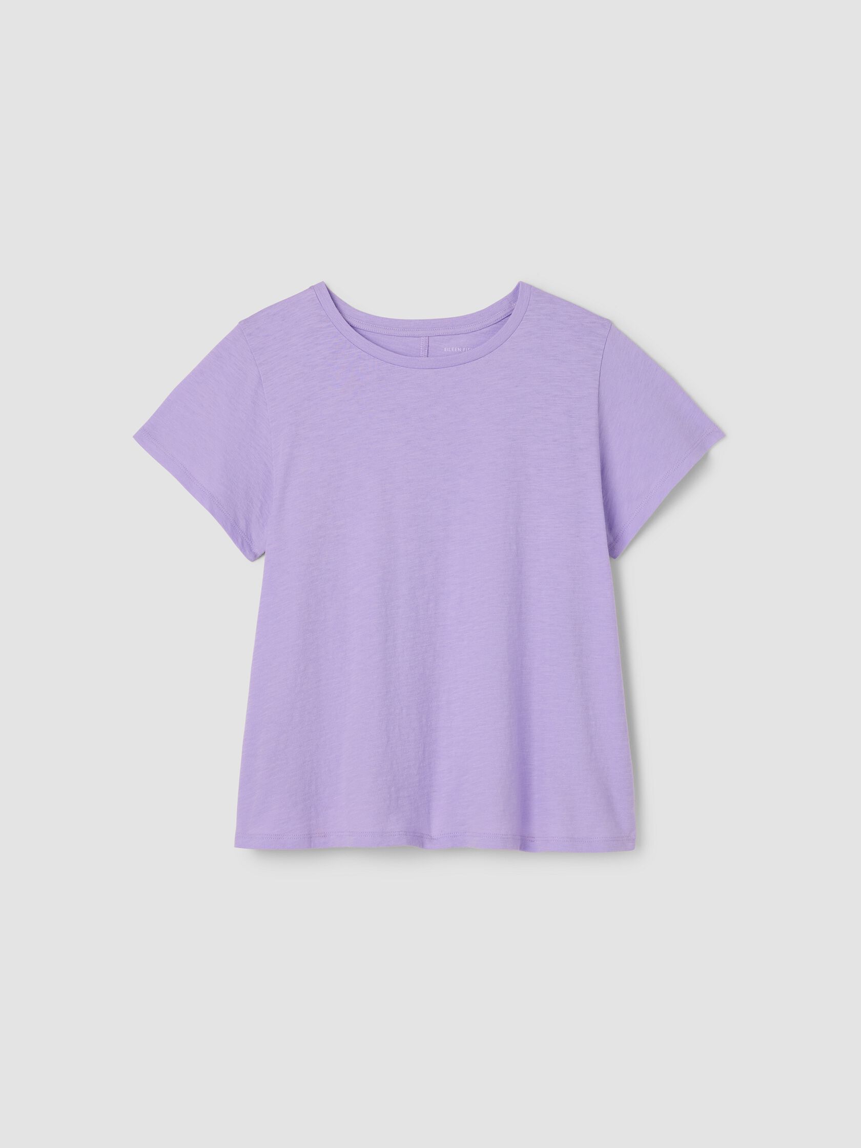 Organic Cotton Slubby Jersey Crew Neck Tee