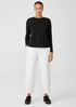 Organic Linen Jersey Crew Neck Top
