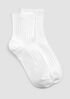 Cotton Wide-Rib Short Crew Sock
