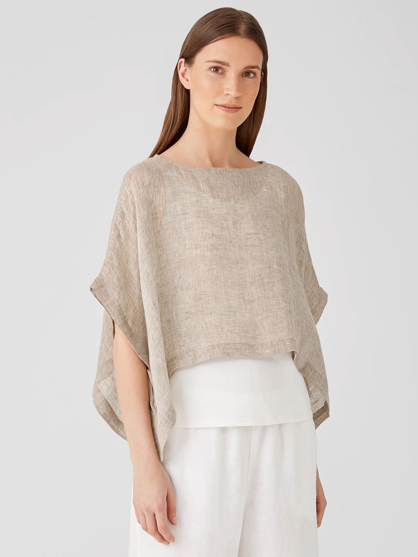 Organic Linen Gauze Poncho