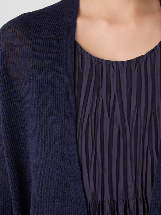 Organic Linen Cotton Cropped Cardigan