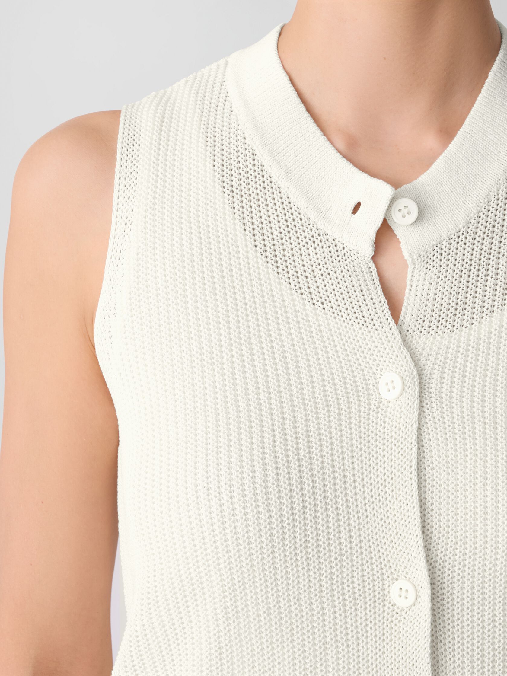 Cotton Silk Cord Vest