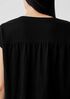 Organic Linen Jersey Shirred-Back Top