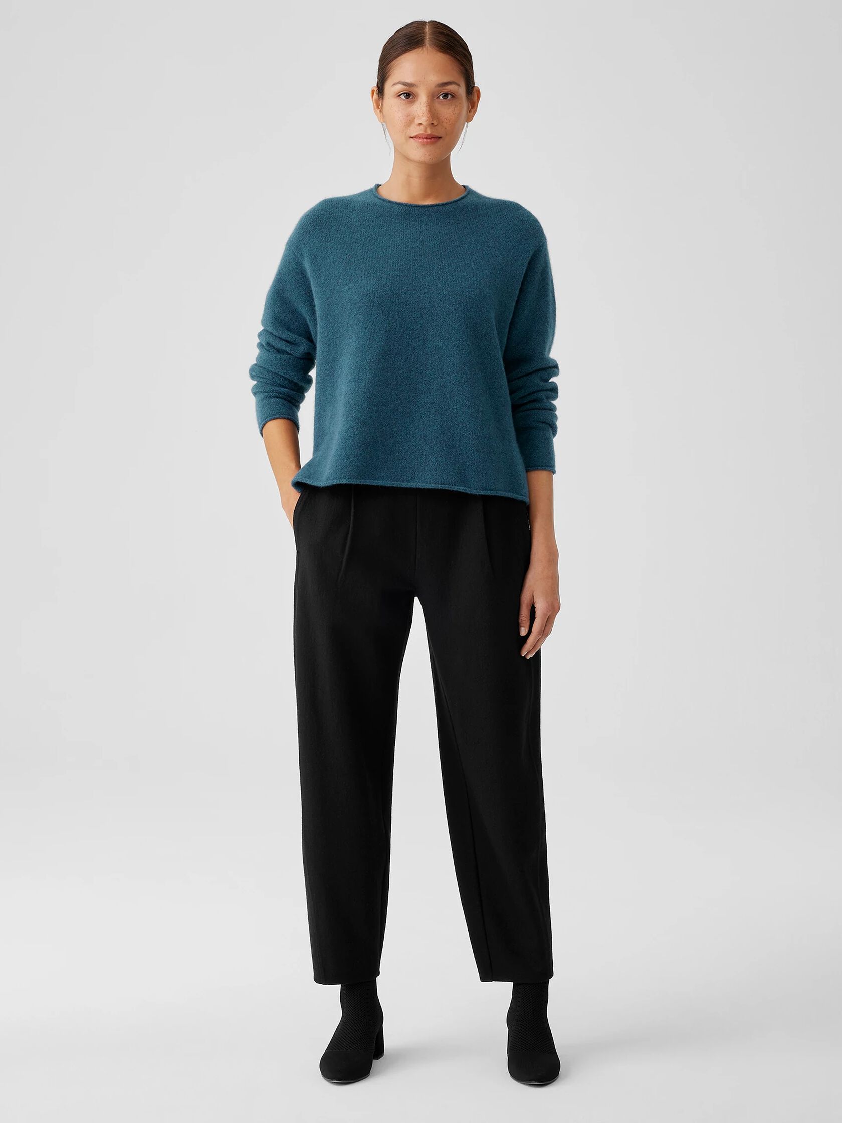 Cashmere Silk Bliss Crew Neck Top