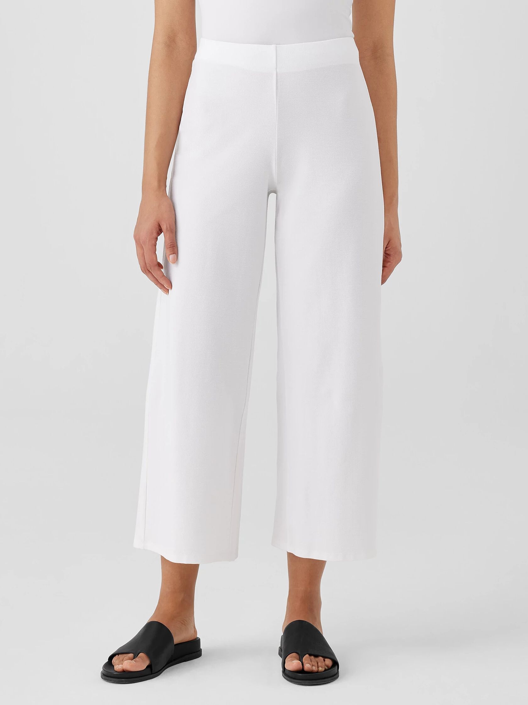 Washable Stretch Crepe Wide-Leg Pant