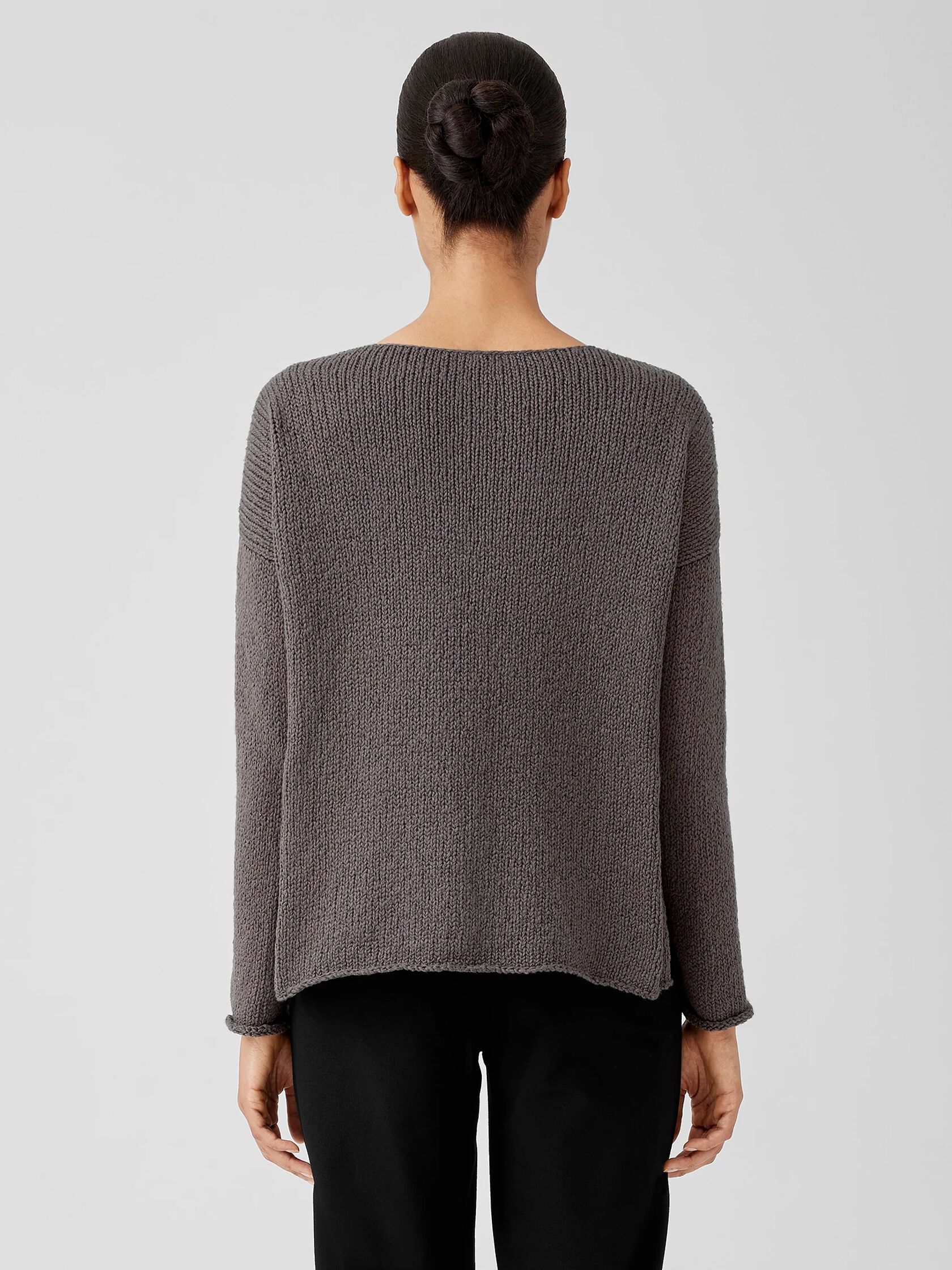 Peruvian Organic Cotton Crimp V-Neck Top