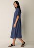 Striped Organic Cotton Gauze Shirtdress