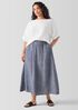 Puckered Organic Linen Pocket Skirt