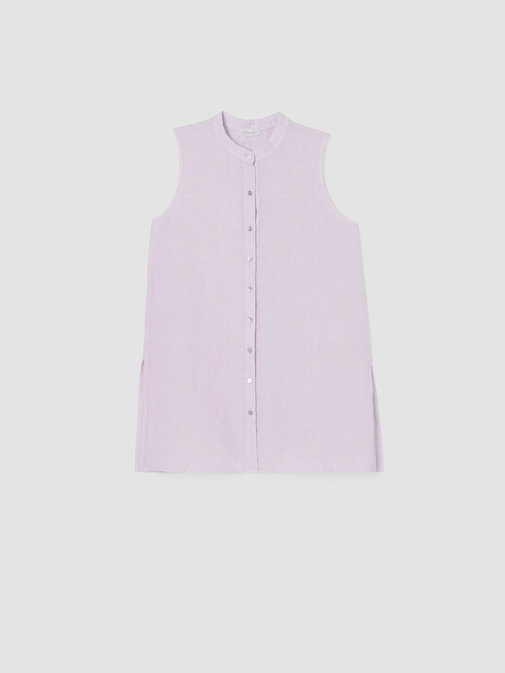 Garment-Dyed Organic Handkerchief Linen Sleeveless Shirt