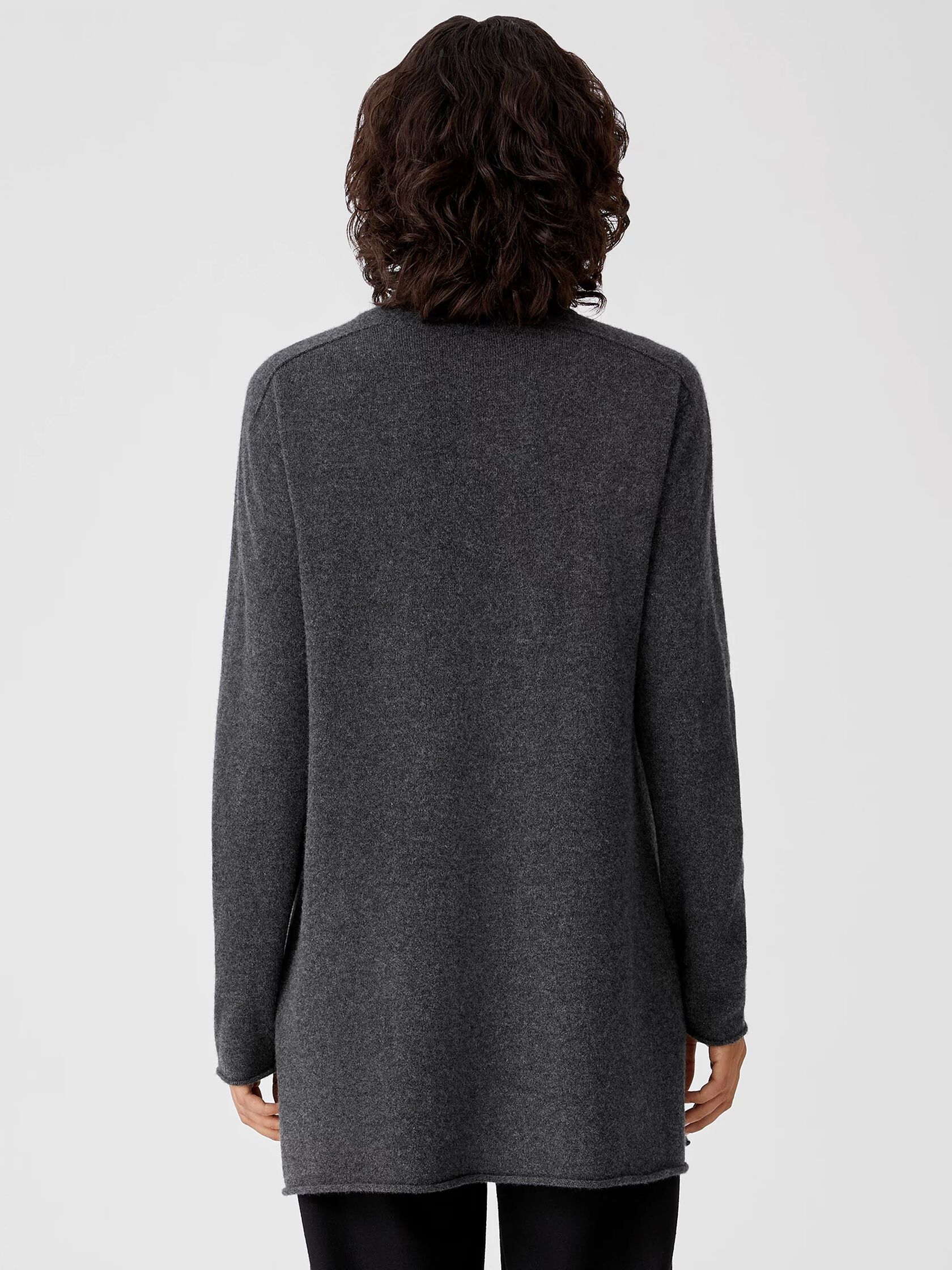 Italian Cashmere Turtleneck Long Top