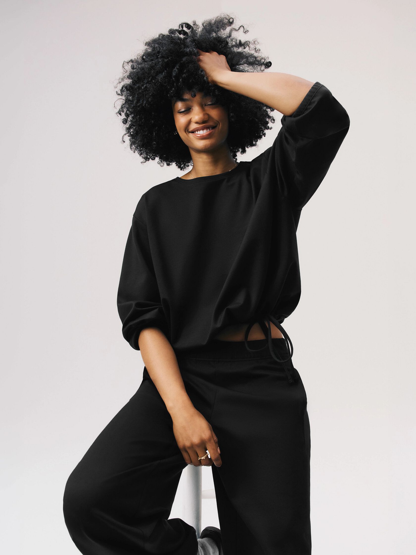 Lightweight Ponte Round Neck Top