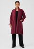 Lightweight Boiled Wool High Collar Coat in Regenerative Wool