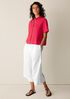 Organic Handkerchief Linen Band Collar Shirt