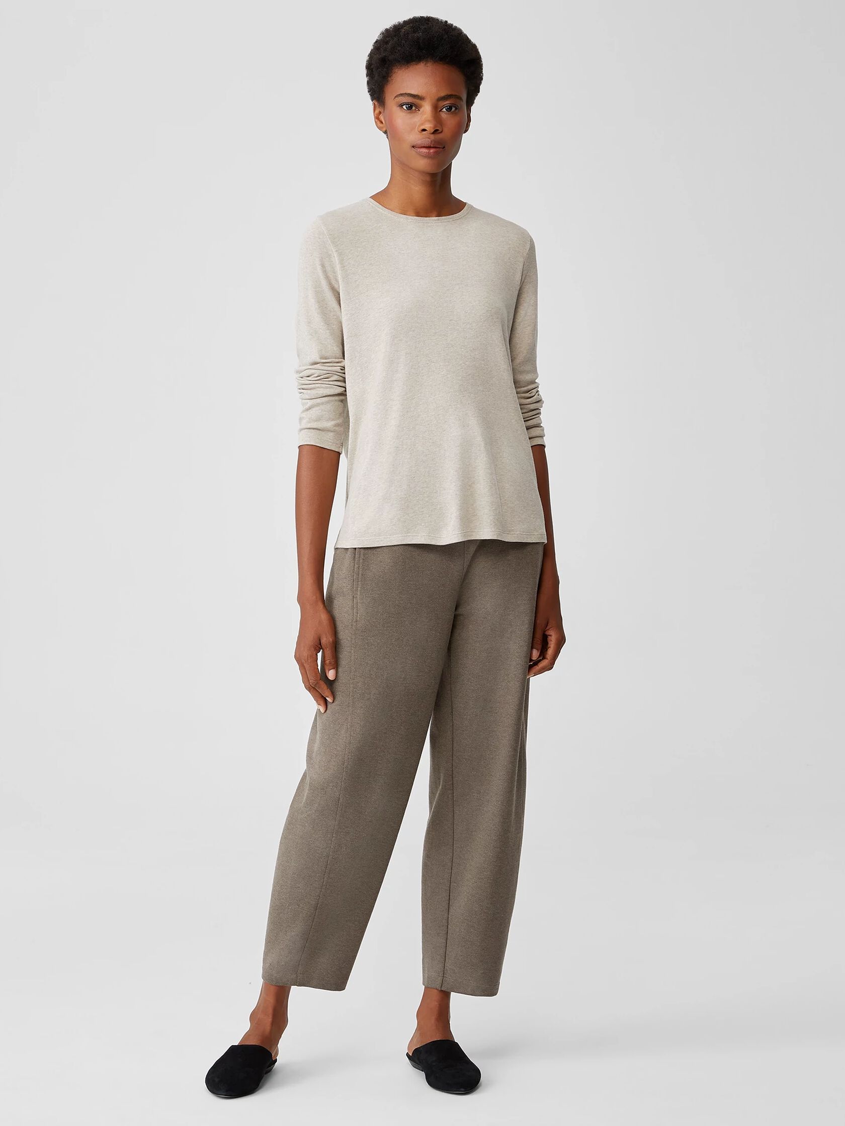 Ribbed Organic Pima Cotton Blend Top