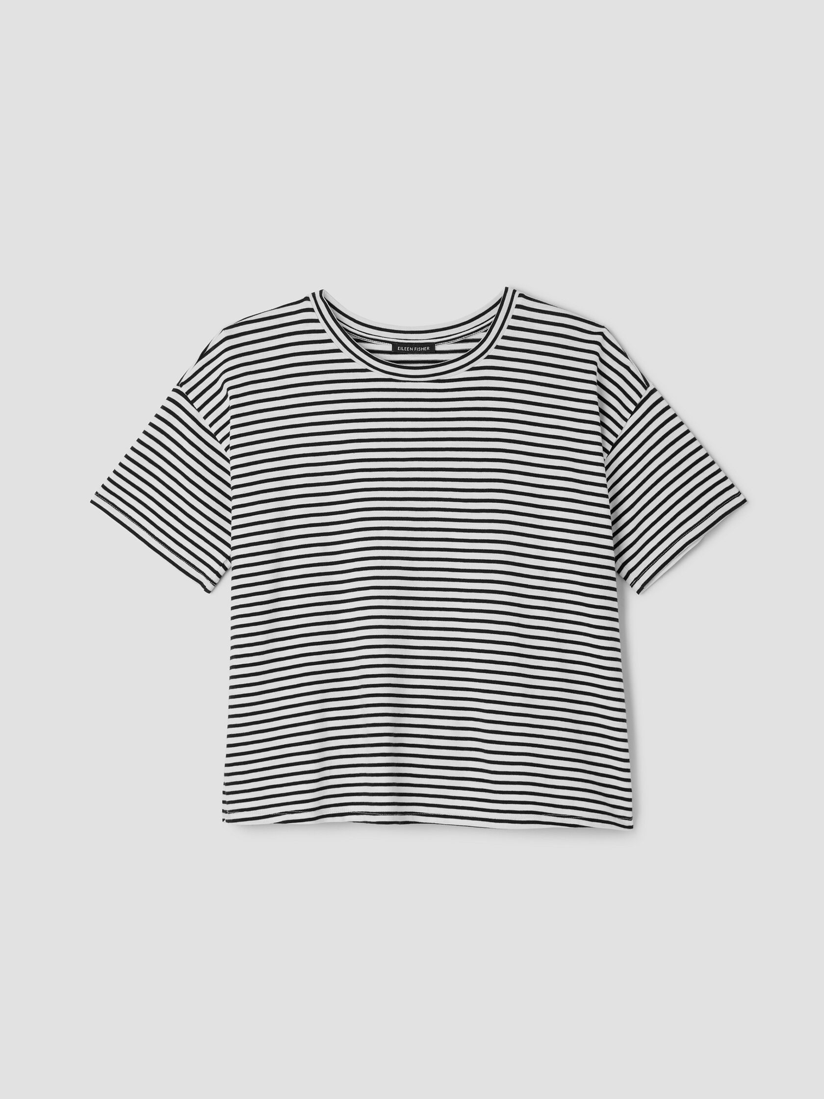 Striped Organic Cotton Slub Box-Top