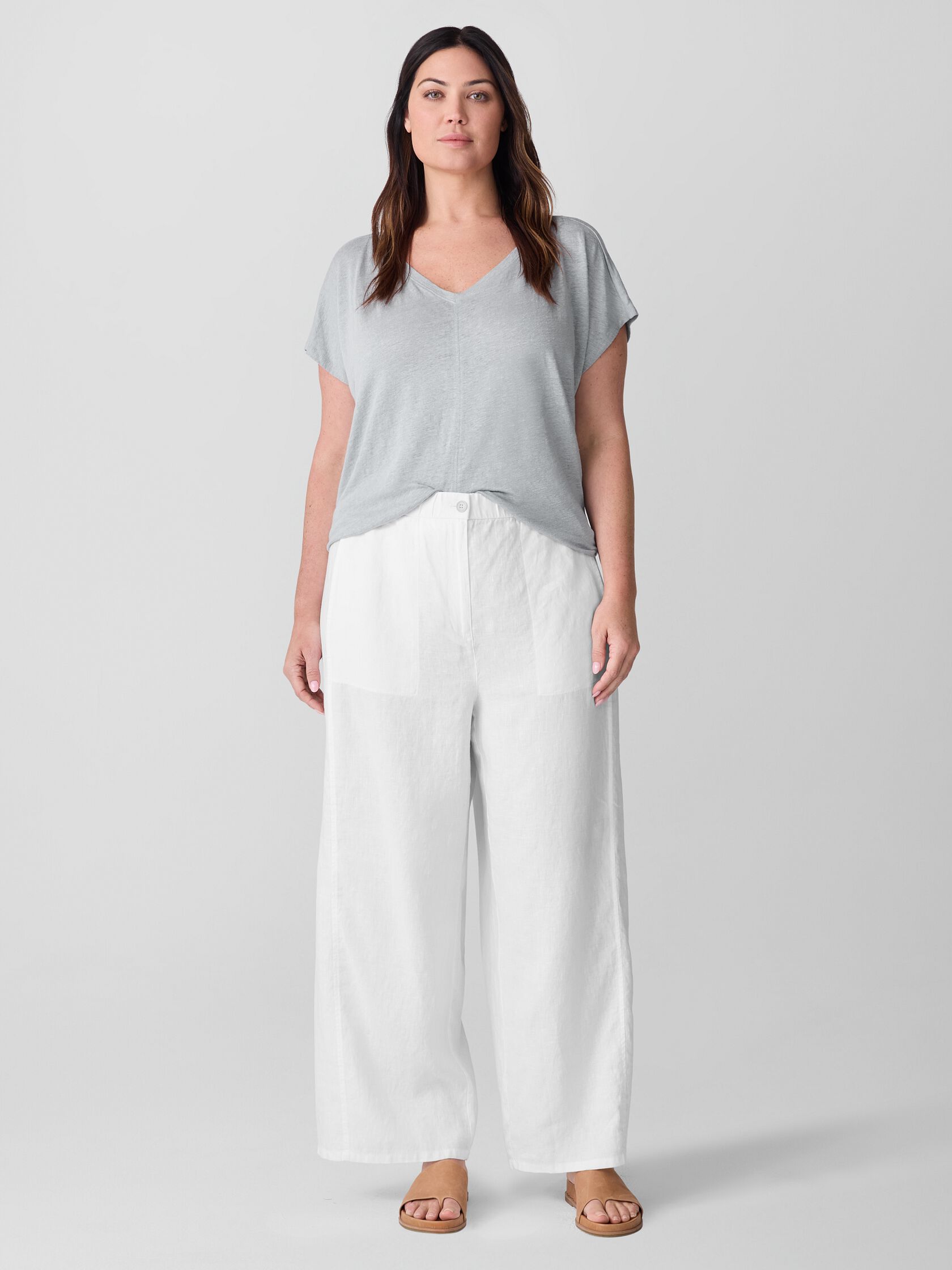 Organic Linen Wide-Leg Trouser Pant