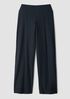 Washable Stretch Crepe Pintuck Wide Pant
